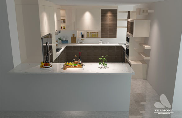 Gabinete de cocina de diseño moderno simple