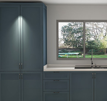 Diseño personalizado de armarios de cocina Azul Marino