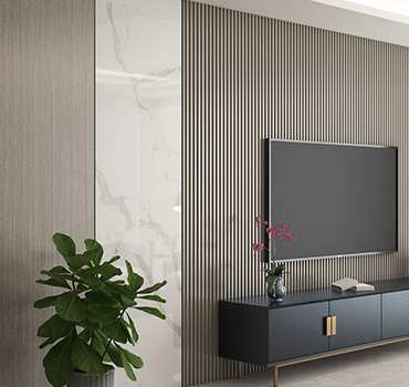 Diseño de unidad de TV de montaje en pared de alto brillo blanco personalizado