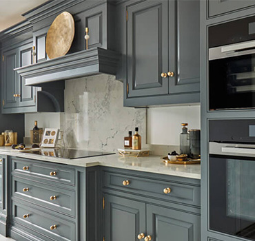 Diseño de armarios de cocina gris Taupe personalizado